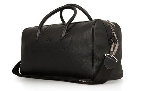 Jaguar Black Leather Weekend Bag